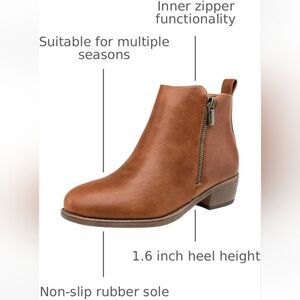 (S-4225)  Jeossy Women's Ankle Boots Thick Heel Sz 6